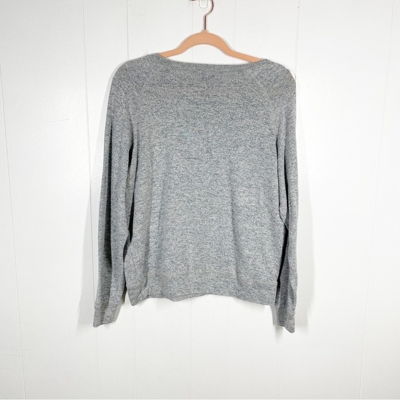 Fifth Sun Gray Champagne Now Resolutions Later Long Sleeve Top Medium - Picture 2 of 4